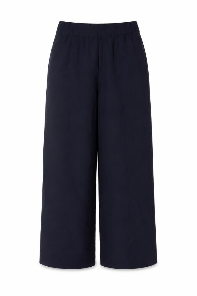 Marks and Spencer Women's Blue Size 10 Wide-Leg Stretch Trousers