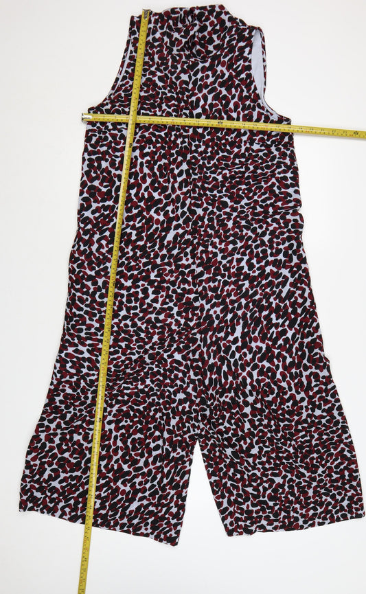 Great Plains Womens Multicoloured Animal Print Sleeveless Jumpsuit Size 12