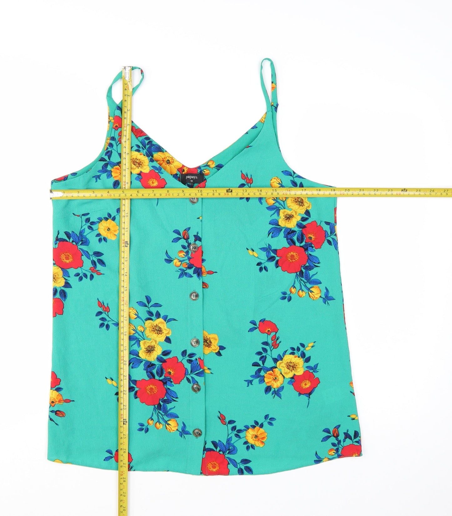 Papaya Women's Multicoloured Floral Camisole Tank Top Size 14