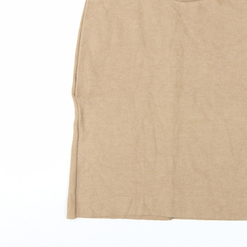 ZARA Women Beige Crew Neck Knit Jumper M Lightweight Pullover