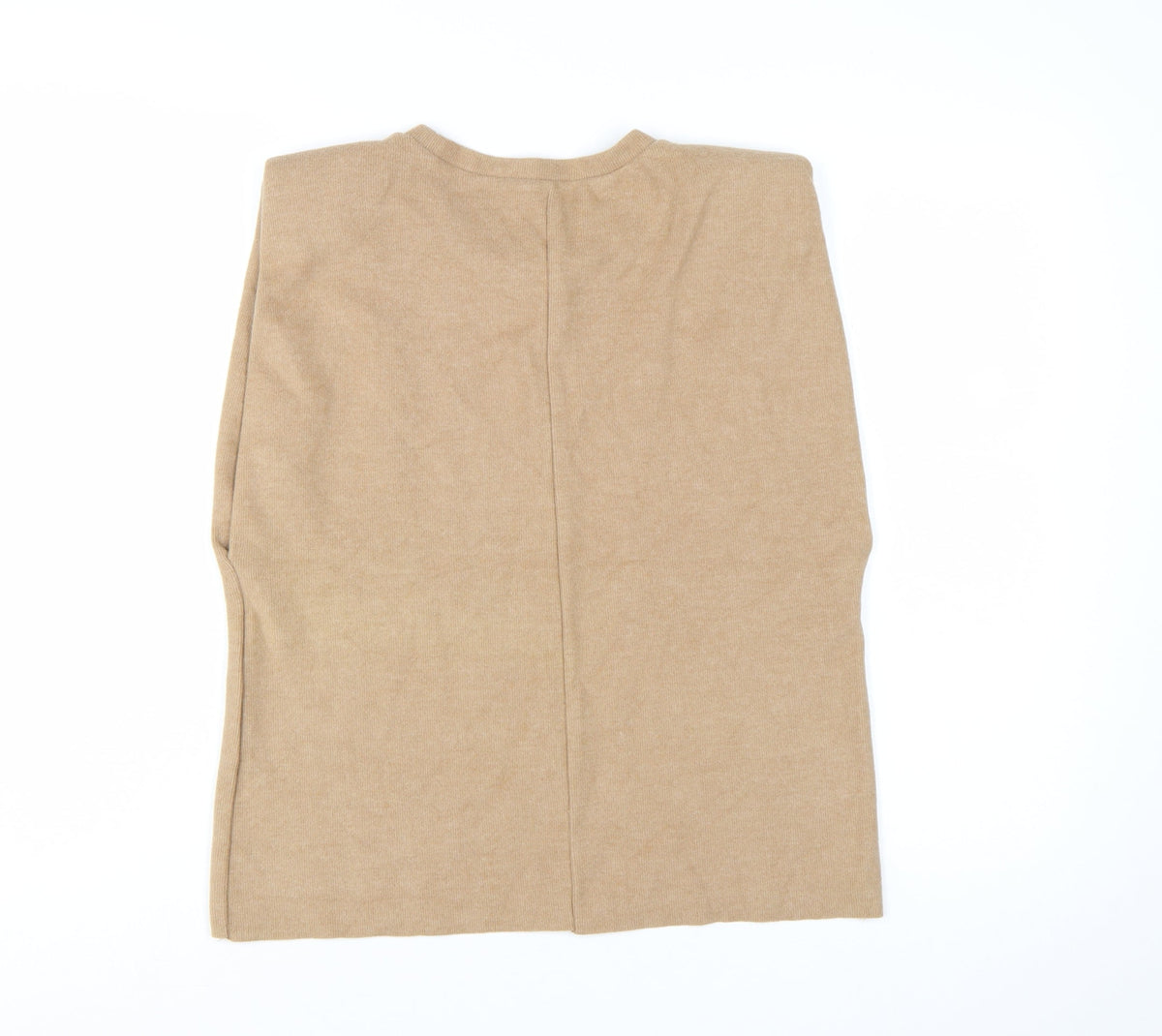 ZARA Women Beige Crew Neck Knit Jumper M Lightweight Pullover