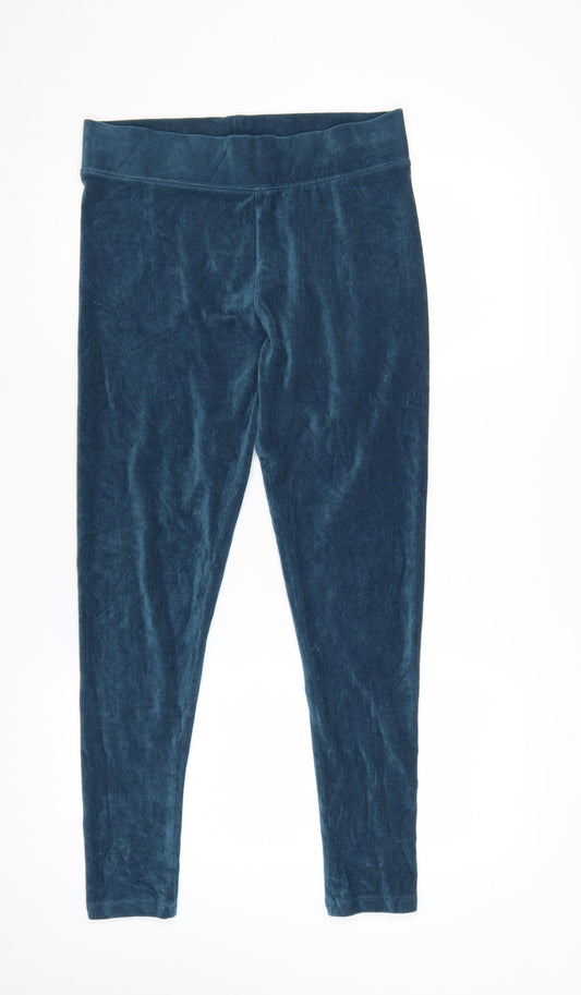 Marks and Spencer Women Petrol Green Velour Leggings UK 12 Regular