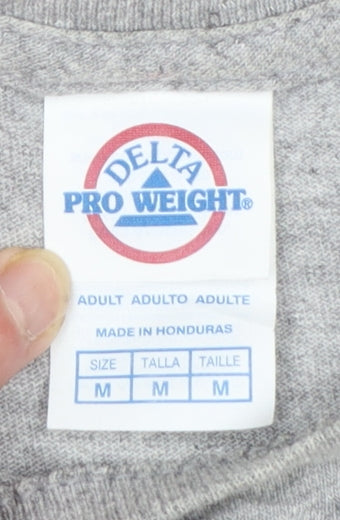 Delta Pro Weight Men's Grey Brooklyn New York Graphic T-Shirt Size M