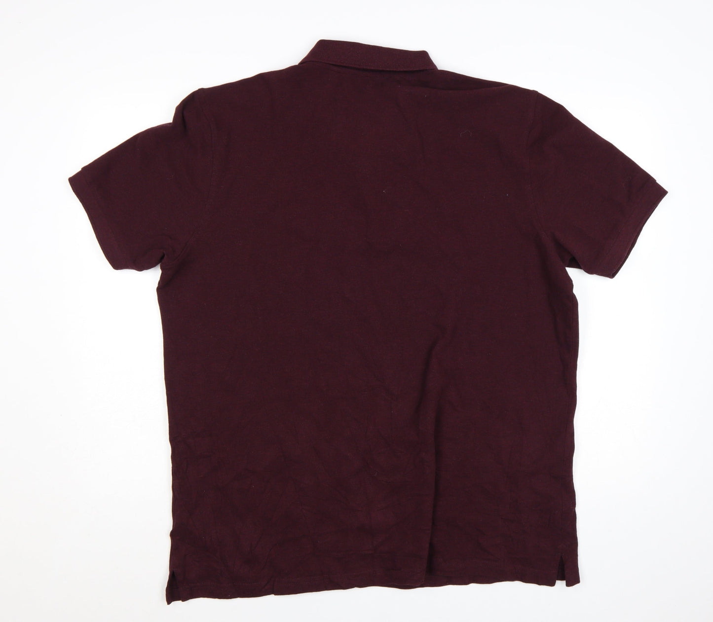Marks and Spencer Men's Brown 2XL Cotton Short Sleeve Polo Shirt