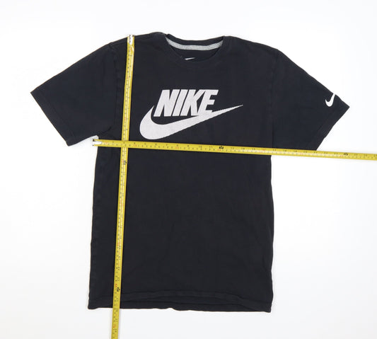 Nike Men's Black Regular Fit Logo Graphic T-Shirt Size S