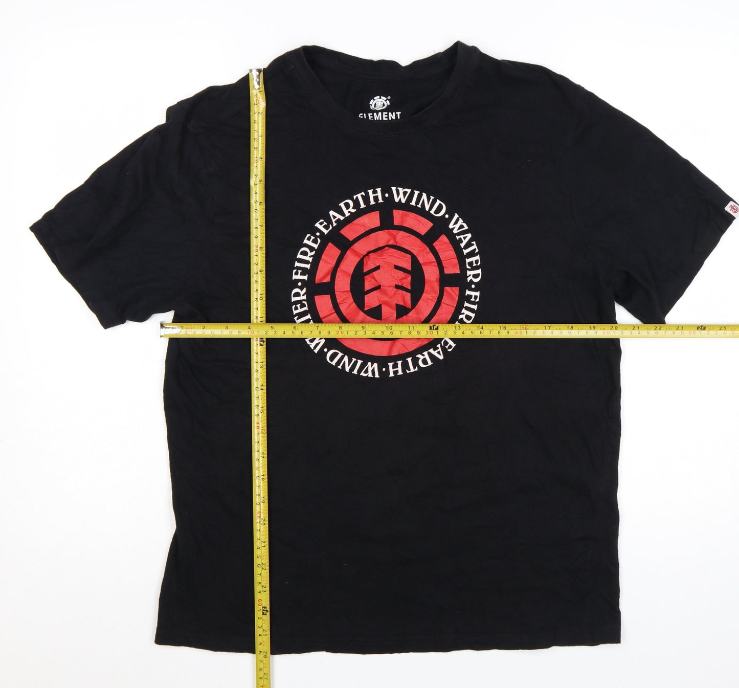 Element Men's Black Regular Fit Graphic T-Shirt L 100% Cotton
