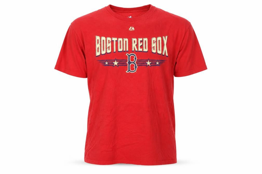 Majestic Men's Red Boston Red Sox Graphic T-Shirt Size L
