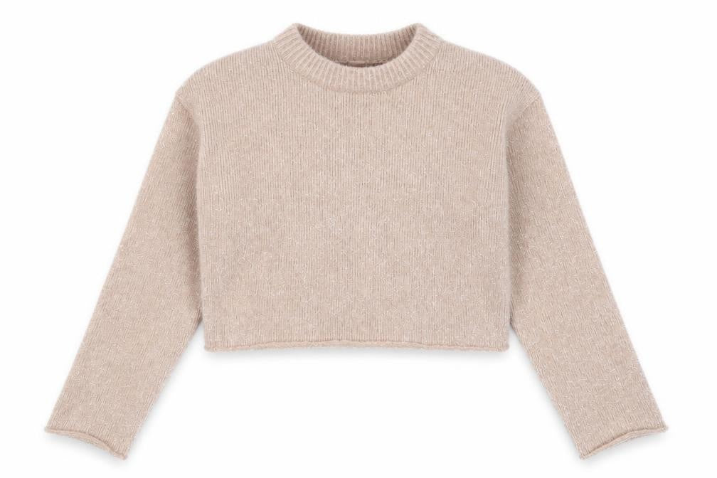 H&M Women’s Beige Crew Neck Knit Pullover Jumper Size S