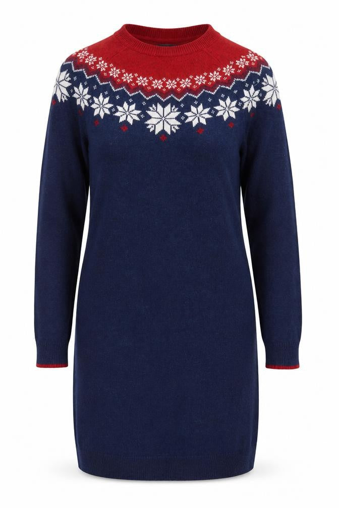 FatFace Women Blue Fair Isle Long Sleeve Winter Pullover Jumper Size 10