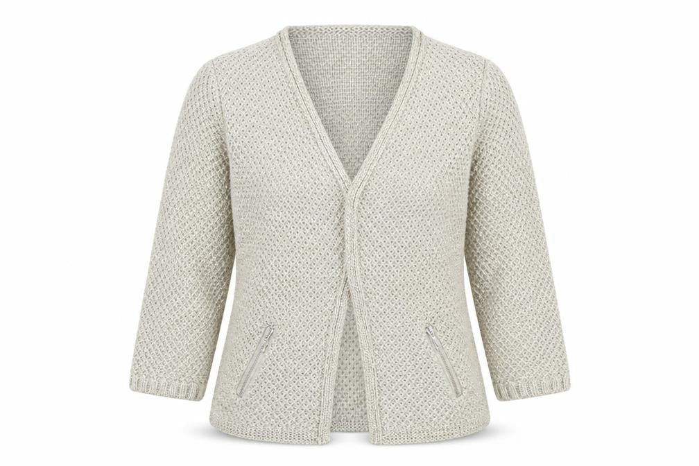 Marks and Spencer Per Una Women Beige Size 10 Chunky Knit Cardigan