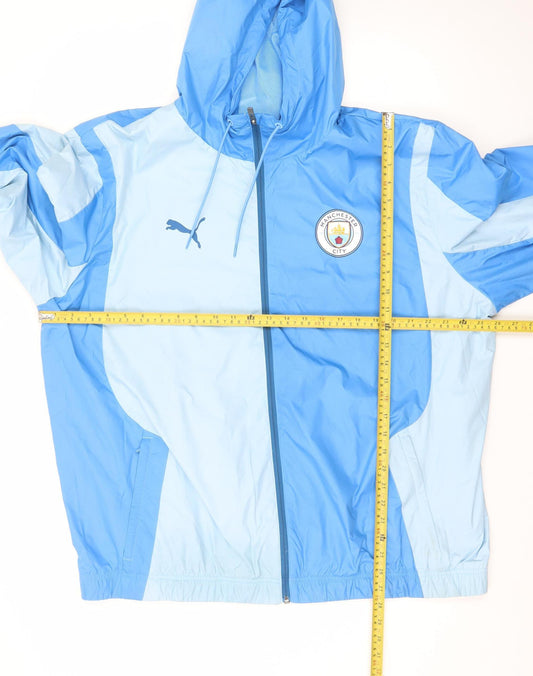 Puma Men Blue 2XL Manchester City Windbreaker Jacket