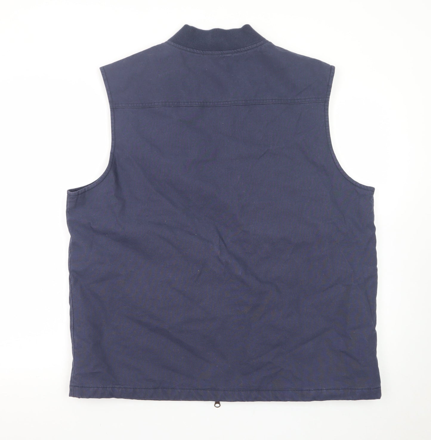 Union Works Men's Blue Cotton Waistcoat L Regular Fit Workwear Style