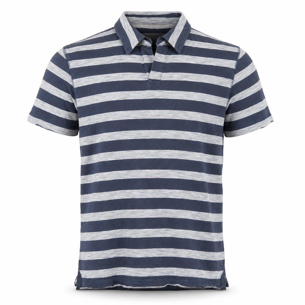 Marks and Spencer North Coast Men's Blue Striped Cotton Polo Shirt M