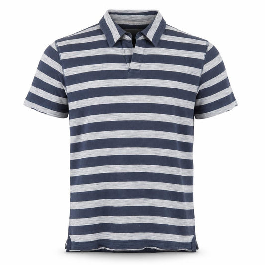 Marks and Spencer North Coast Men's Blue Striped Cotton Polo Shirt M