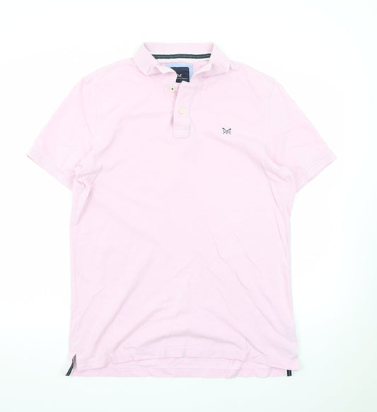 Crew Clothing Company Men's Pink L Cotton Polo Shirt