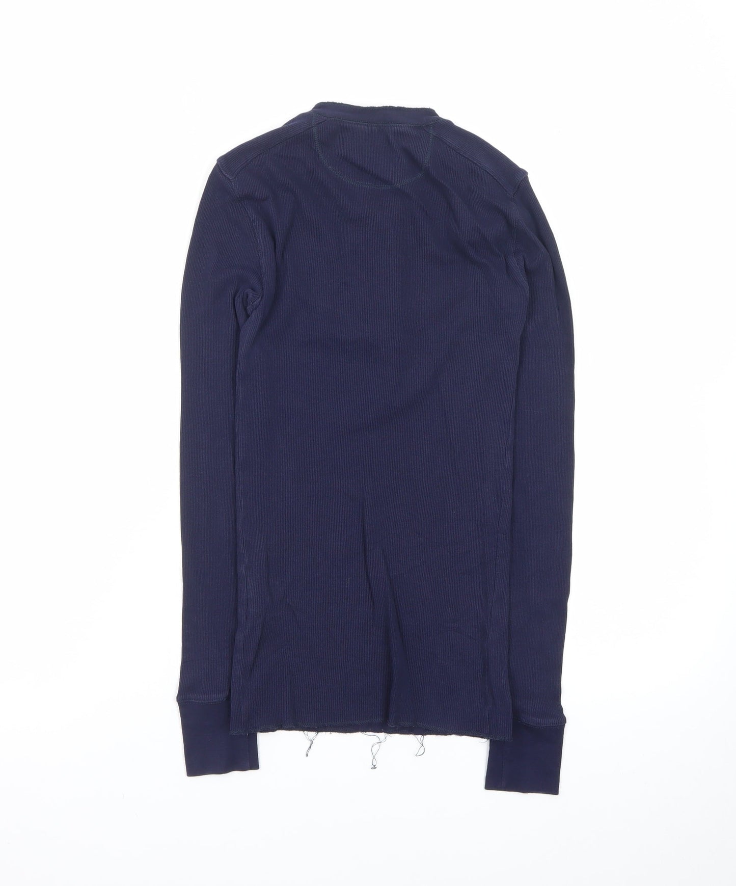 Polo Ralph Lauren Men's Blue Henley Long Sleeve Cotton T-Shirt XS