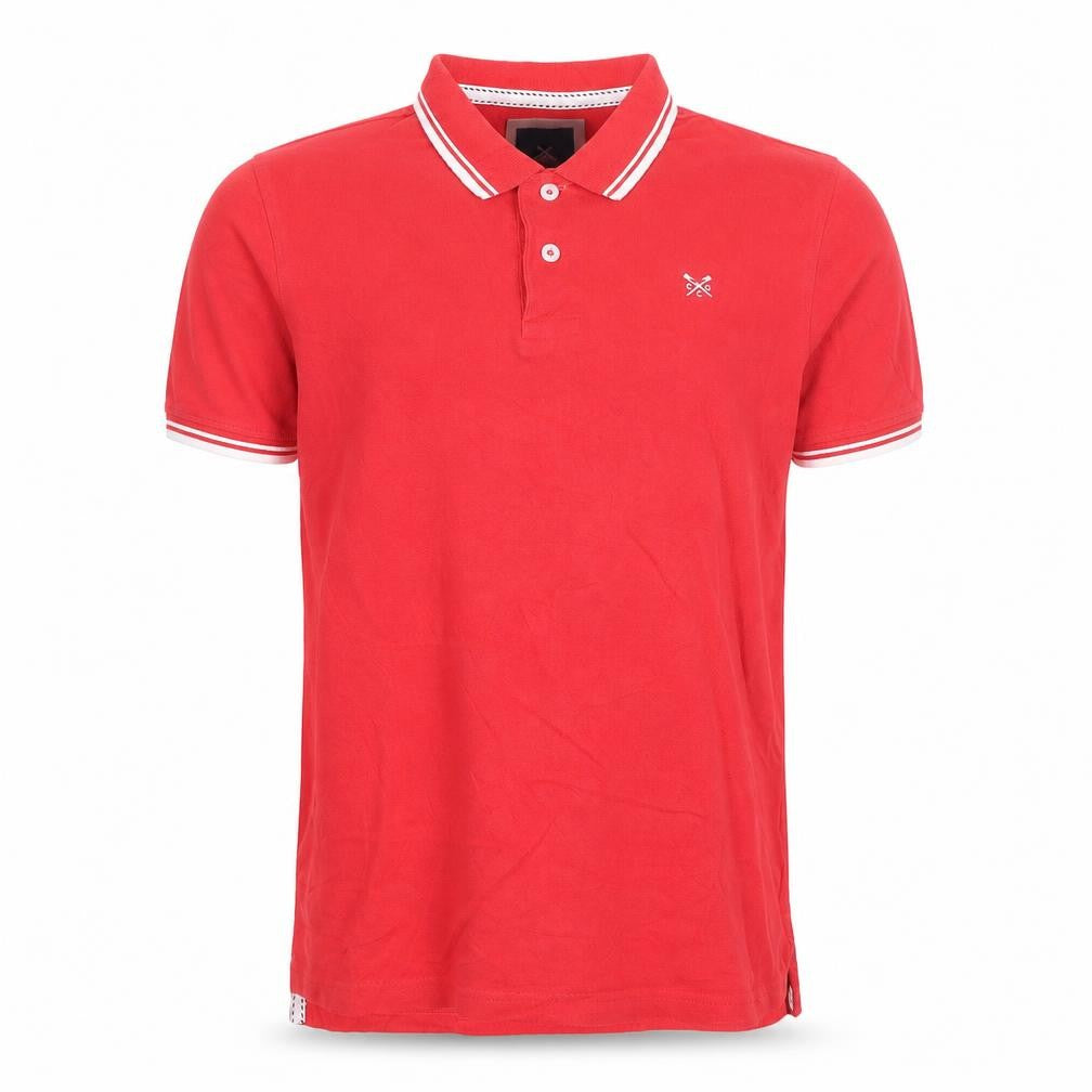 Crew Clothing Company Men's Red Short Sleeve Cotton Polo Shirt M