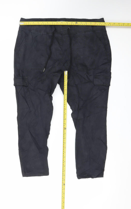 Marks and Spencer Goodmove Women's Black Size 18 Cargo Trousers