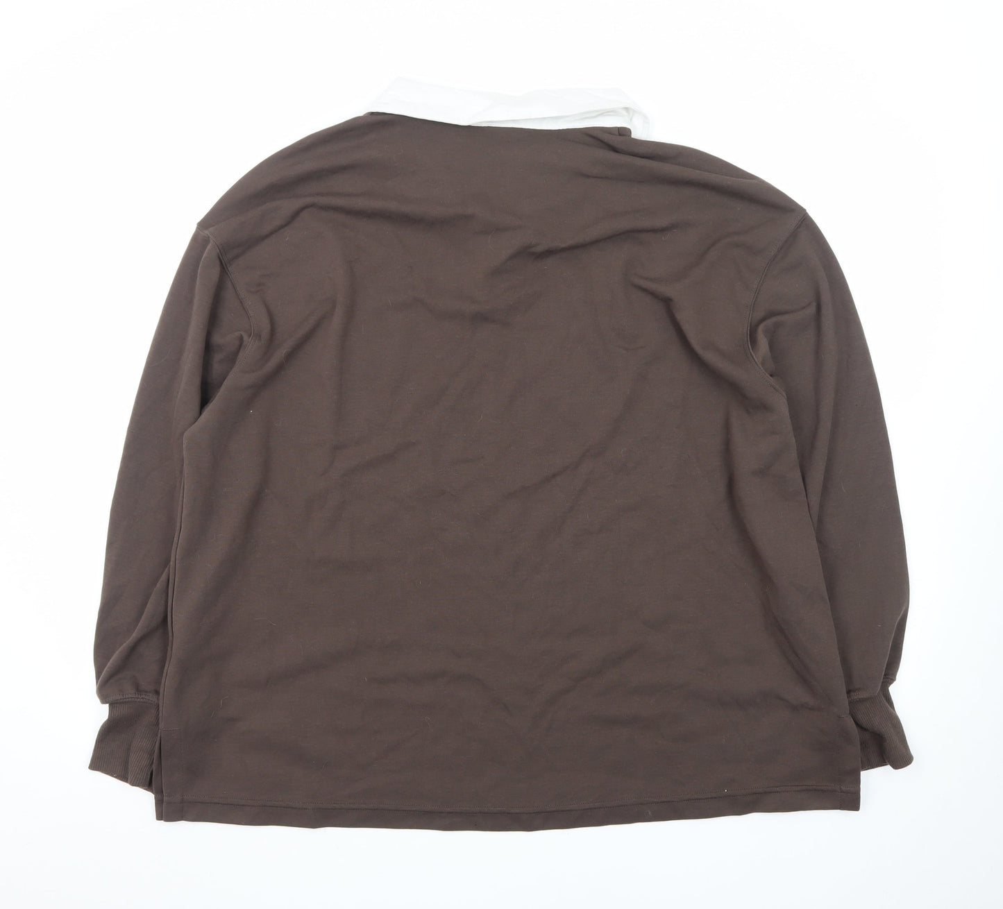 Nike Men’s Brown Long Sleeve Polo Shirt M Classic Sports Style