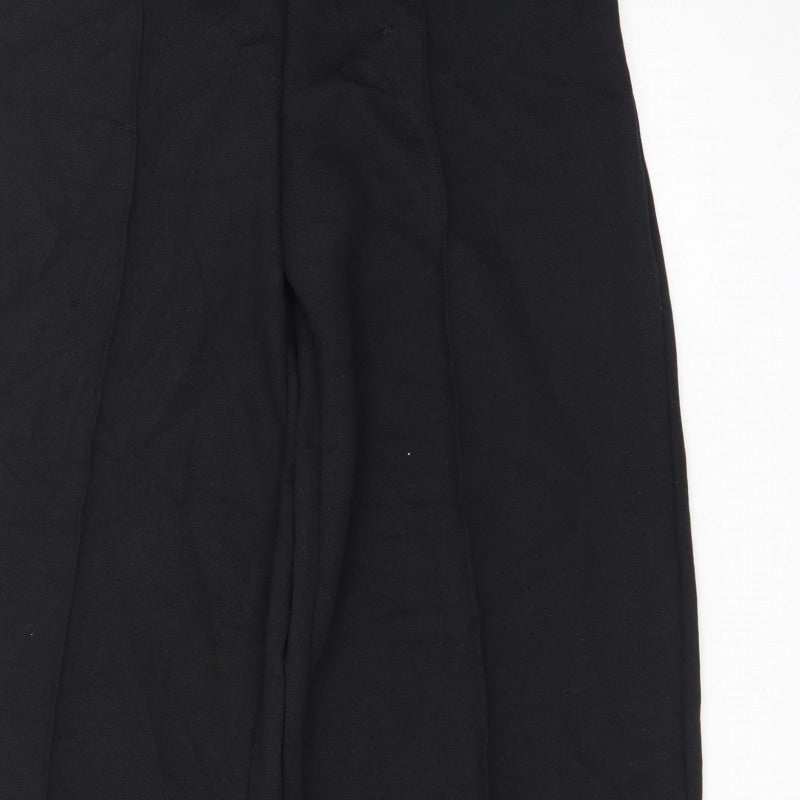 Marks and Spencer Women’s Black Wide-Leg Trousers Size 10 Long