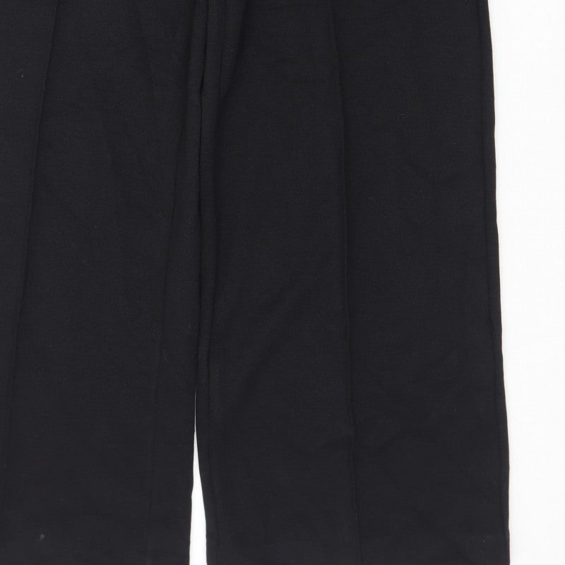 Marks and Spencer Women’s Black Wide-Leg Trousers Size 10 Long
