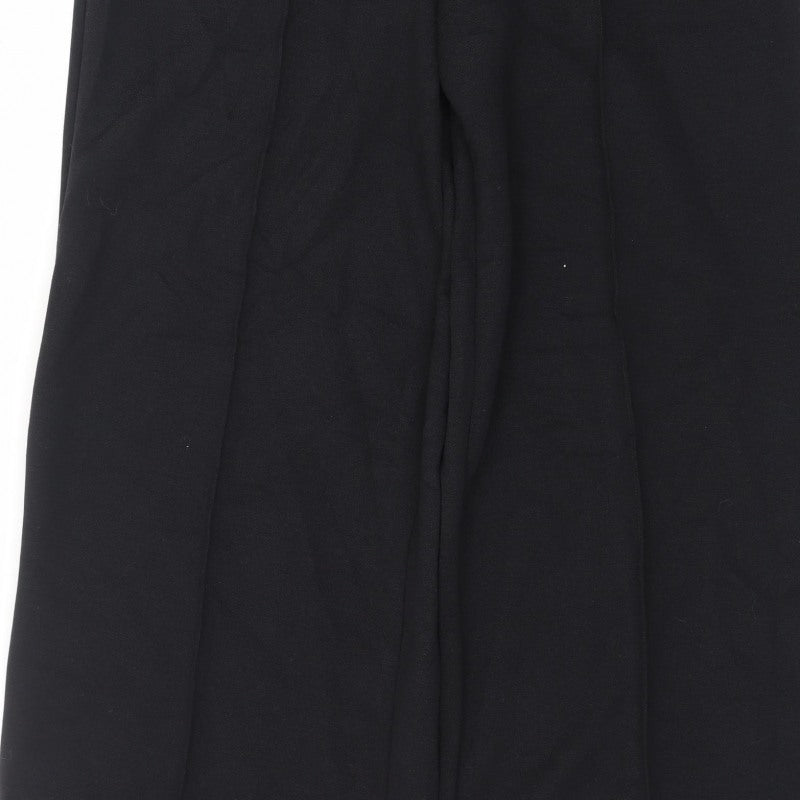 Marks and Spencer Women’s Black Wide-Leg Trousers Size 10 Long