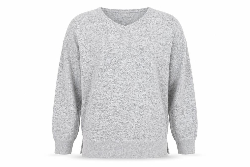 Oysho Mens Grey V-Neck Knit Pullover Jumper Size M