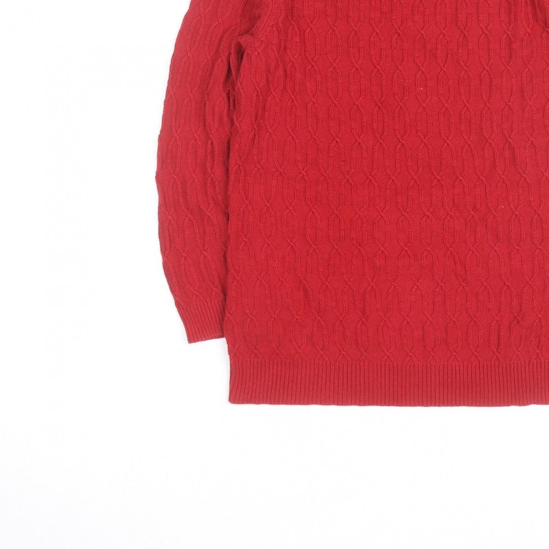 Additional view of CC Red Cable-Knit Crew Neck Men's S jumper