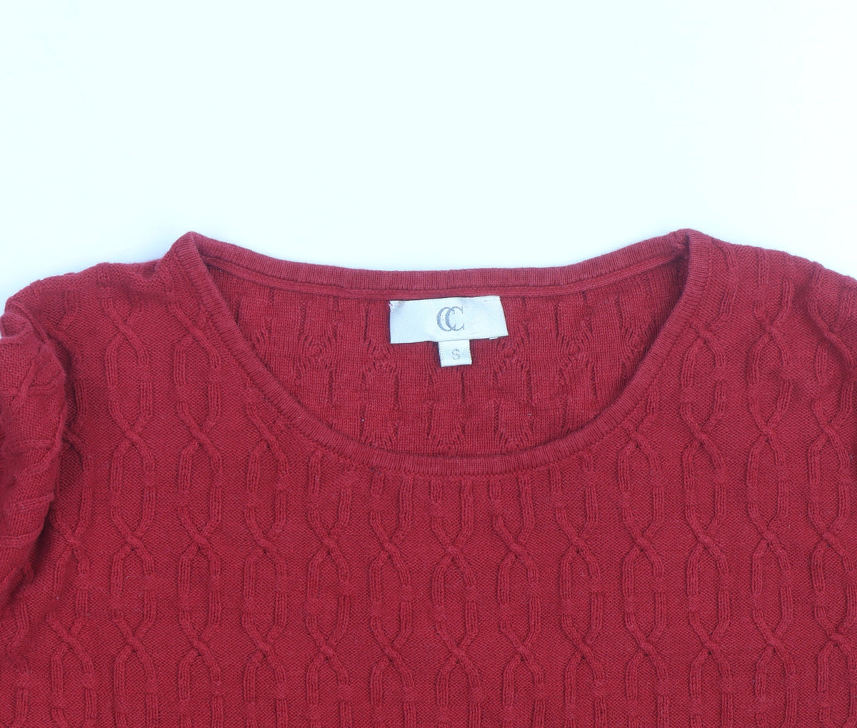 Additional view of CC Red Cable-Knit Crew Neck Men's S jumper