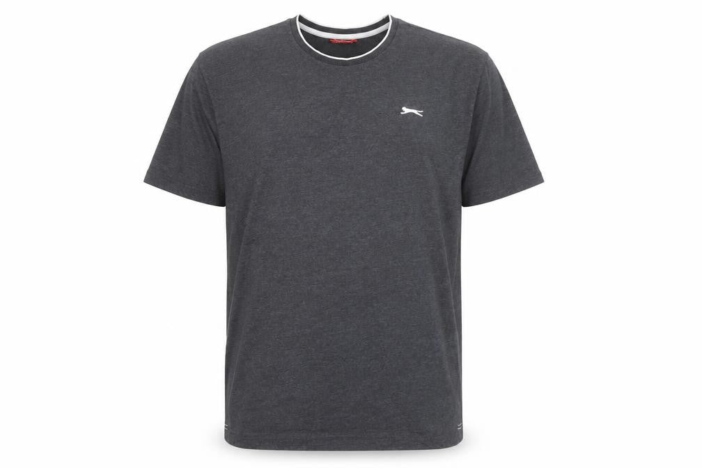 Slazenger Men's Grey 4XL Crew Neck Cotton T-Shirt