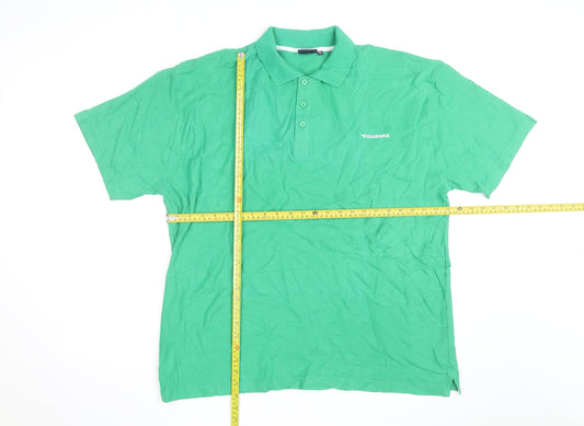 Diadora Men's Green XL Cotton Polo Shirt Casual Sports Top