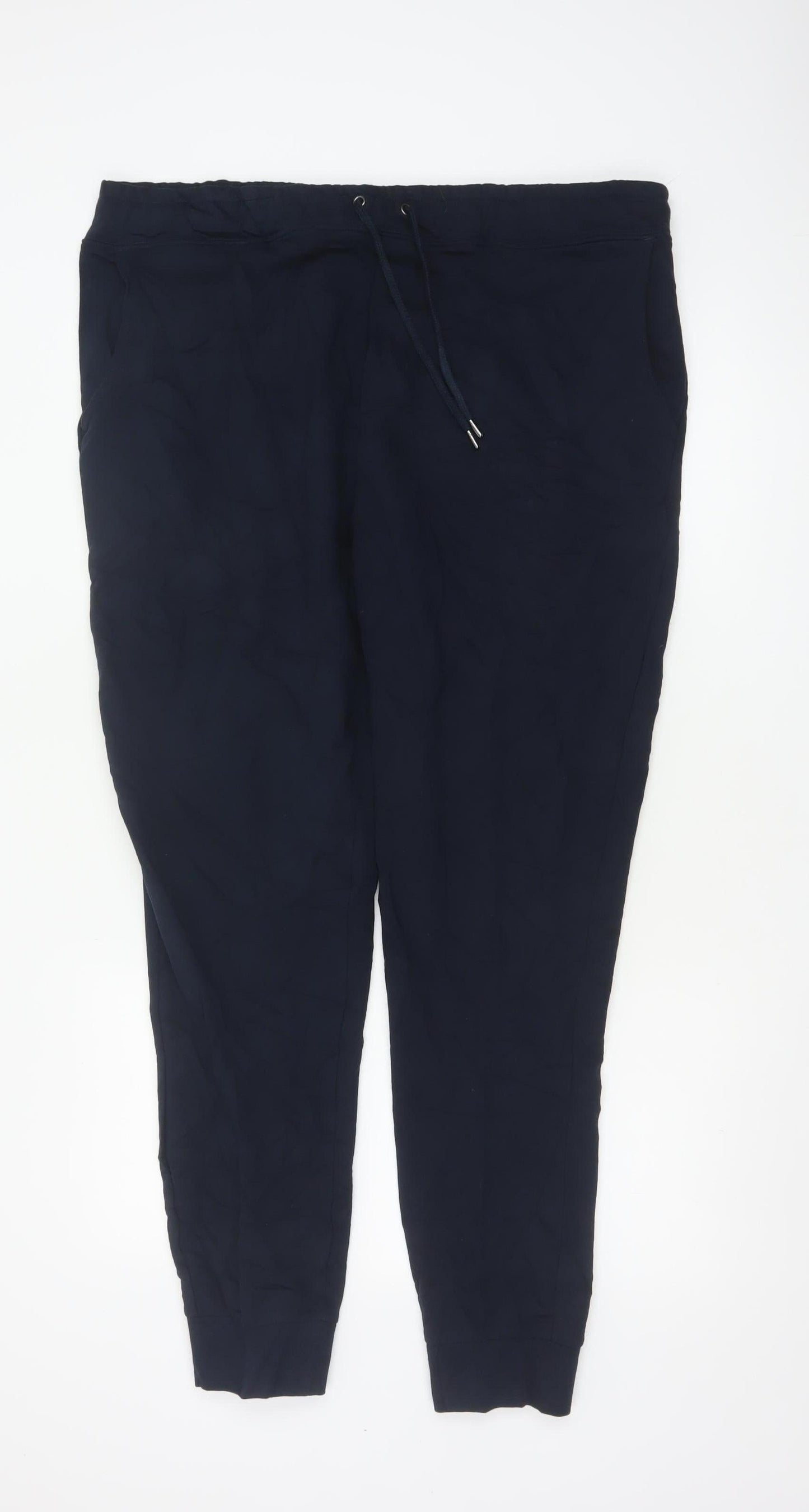 Marks and Spencer Men's Blue XL Jogger Trousers Cotton Blend