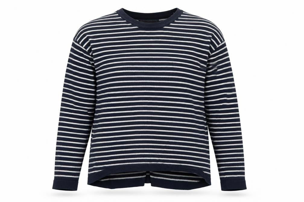 Paul Costelloe Women's Blue Striped Cotton Cardigan UK 10