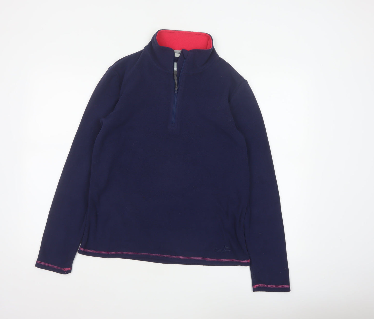 Peter Storm Women's Navy 1/2 Zip Fleece Pullover Size 12 Outdoor Warm Lined