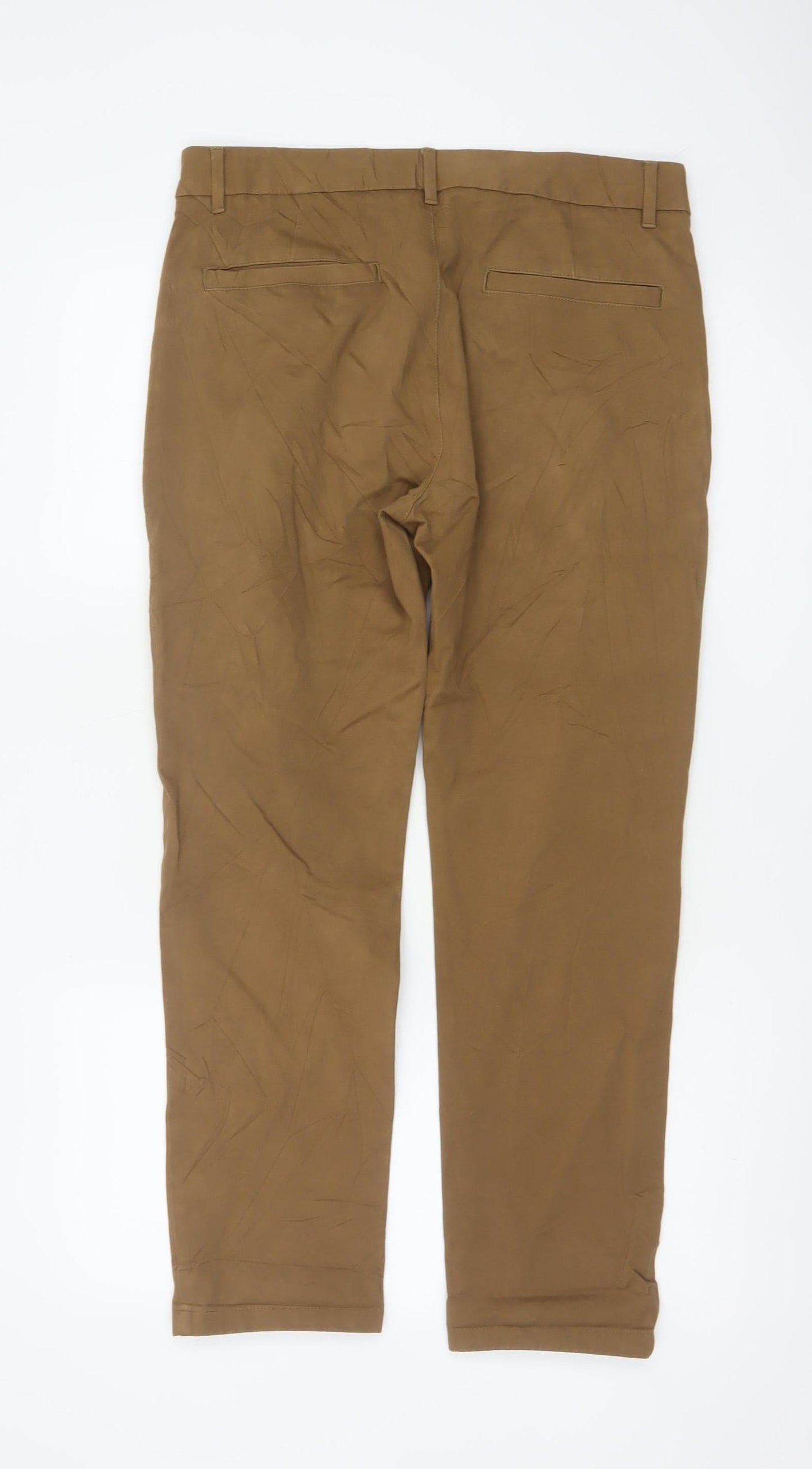 Marks and Spencer Men's Brown Slim Fit Chino Trousers 32/29