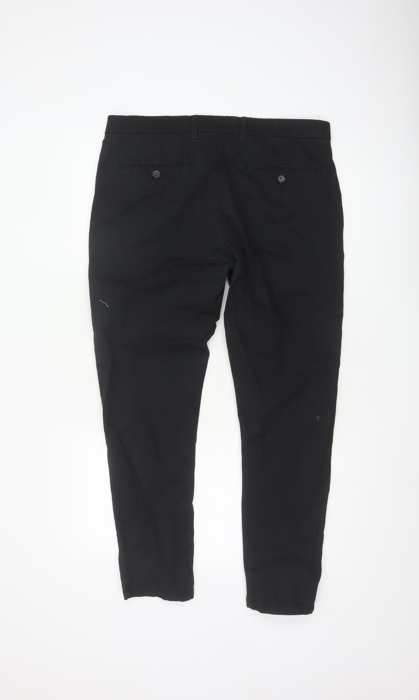 Marks and Spencer Men's Black Skinny Fit Chino Trousers 34W 29L