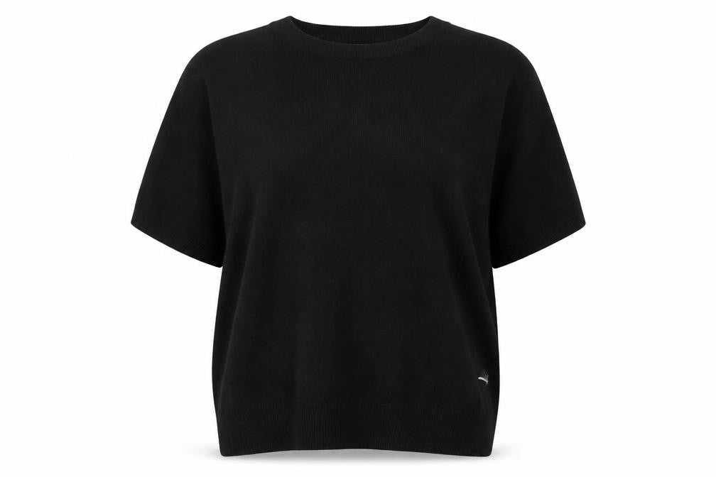 The Set Women’s Black L Crew Neck Short Sleeve Pullover Jumper