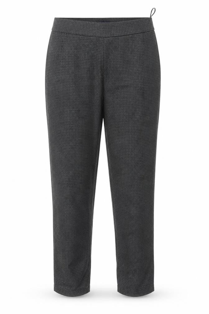 Marks & Spencer Women Grey Houndstooth Regular Trousers Size 12