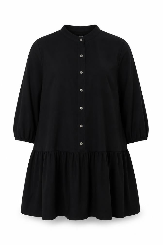 The White Company Women's Black Size 16 Long Sleeve Shirt Dress