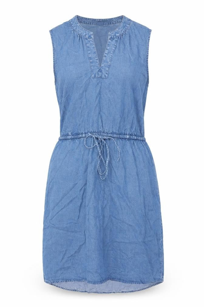 Gap Women’s Blue Chambray Sleeveless Knee Length Shirt Dress M