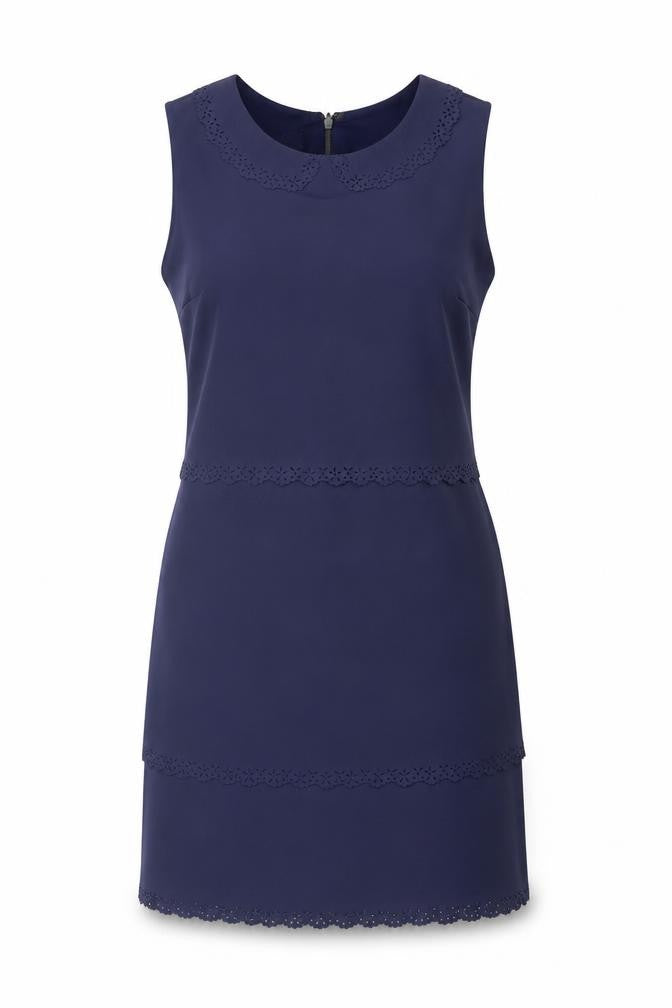 NW3 Women's Blue Sleeveless Short Shift Dress Size 8