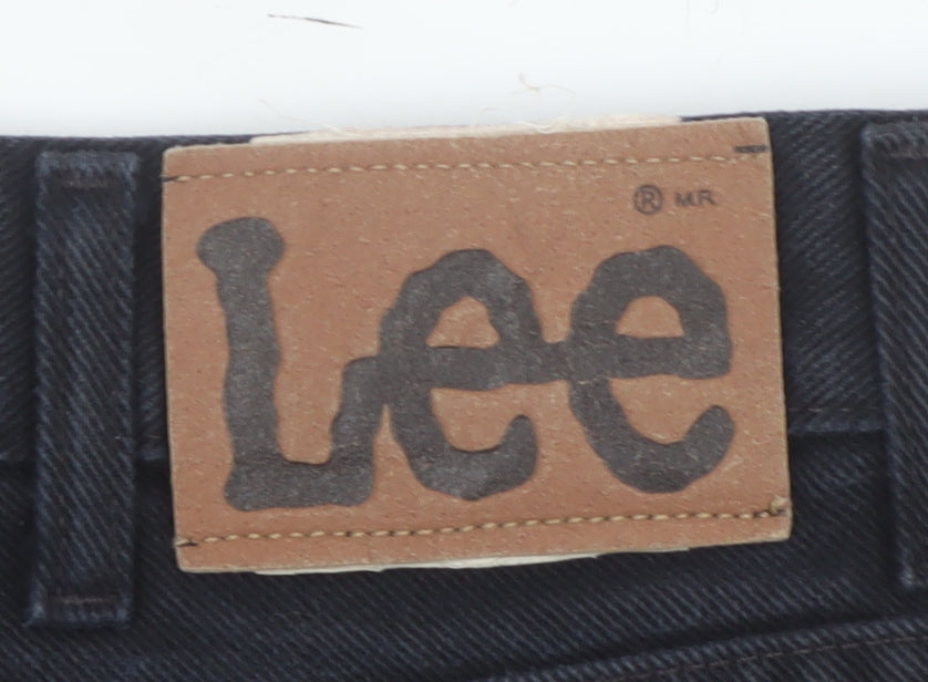 Lee Men's Black Straight Leg Regular Fit Denim Jeans 36x34