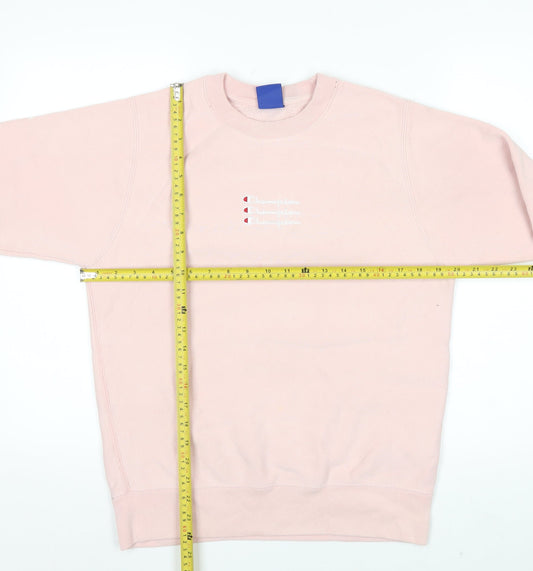 Champion Women's Pink Small Crew Neck Pullover Sweatshirt