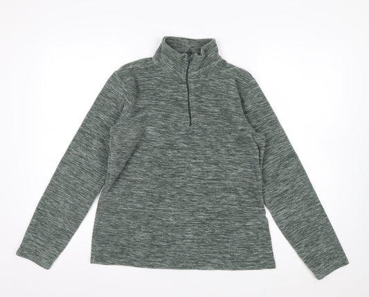 Mountain Warehouse Women’s Green 1/2 Zip Pullover Sweatshirt UK 12
