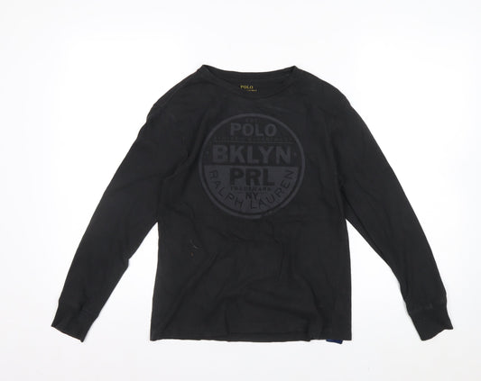 Ralph Lauren Men’s Black Long Sleeve Crew Neck Casual Top M