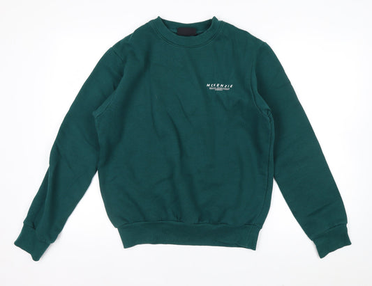McKenzie Men's Green Crew Neck Pullover Sweatshirt Size M