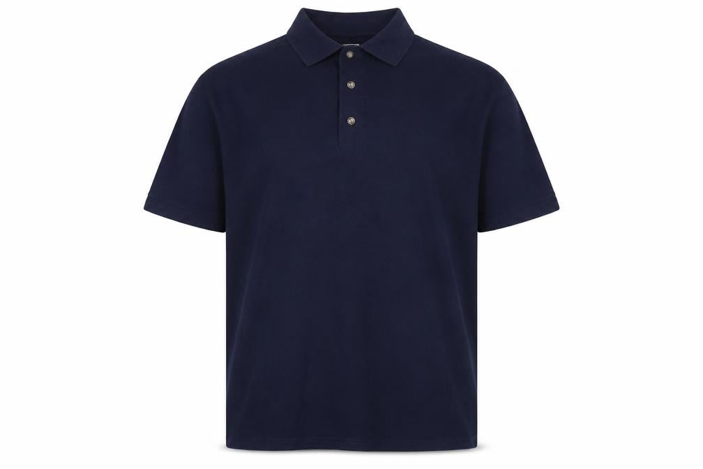 Anvil Men's Blue Short Sleeve Cotton Polo Shirt Size L