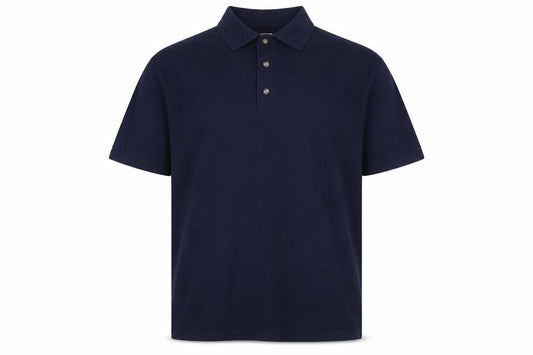 Anvil Men's Blue Short Sleeve Cotton Polo Shirt Size L