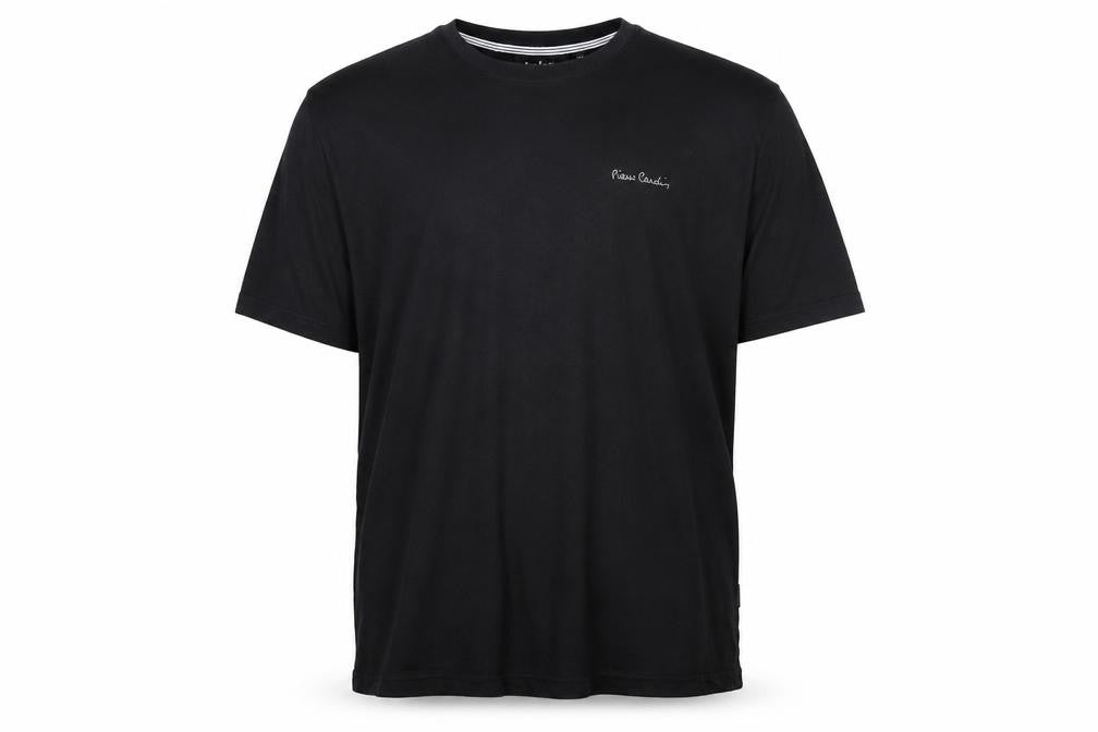 Pierre Cardin Men's Black Crew Neck Cotton T-Shirt XXL