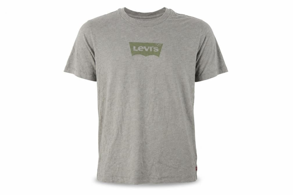 Levi's Men's Grey Logo Graphic Regular Fit Cotton T-Shirt Size M